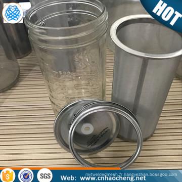 304 acier inoxydable en acier inoxydable brassent le tube de filtre à café 32oz mason jar